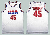 USA #45 Donald Trump White 2016 Commemorative Edition Stitched Jersey,baseball caps,new era cap wholesale,wholesale hats
